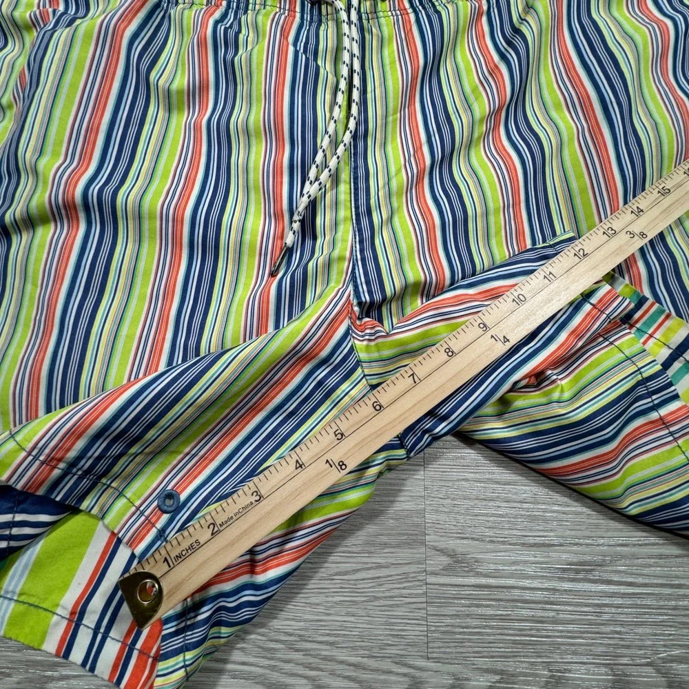 Tommy Bahama Mens‎ Swim Trunks Reversible Striped Multicolor XL Board Shorts